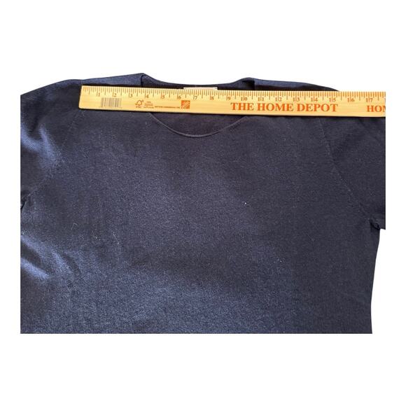 Oliver Charles Merino Wool Yak Navy Blue All-Season Swing Dress M - Picture 11 of 13